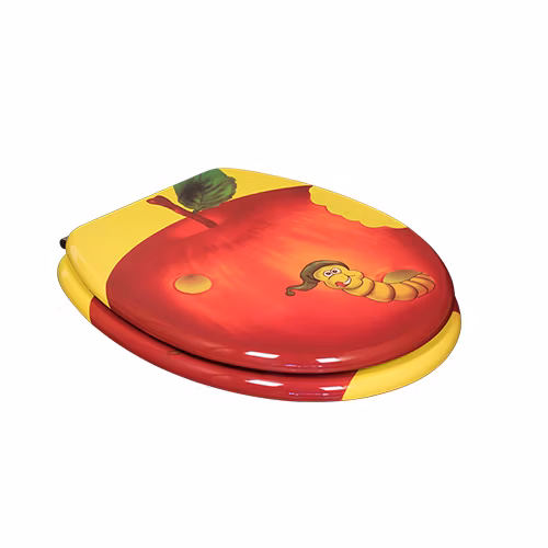 Quick Release Hinge Toilet Seat with Pattern